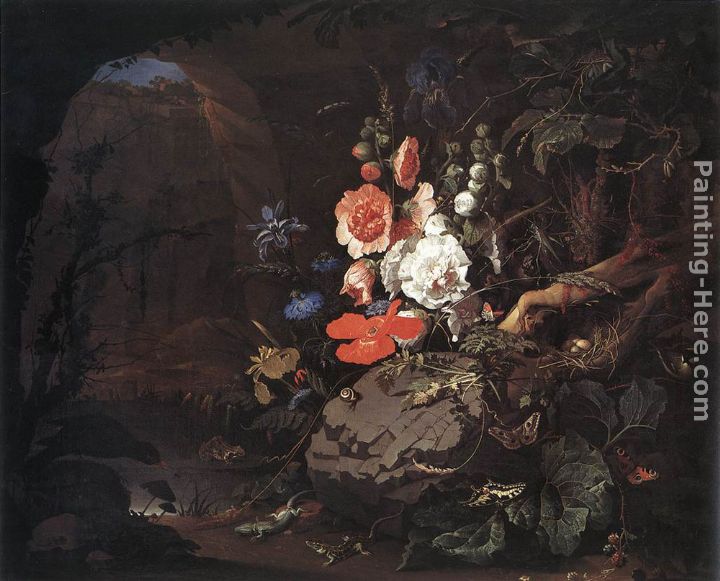 The Nature as a Symbol of Vanitas painting - Abraham Mignon The Nature as a Symbol of Vanitas art painting